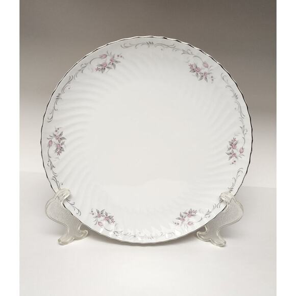 Gold Standard White Silver & Pink /1 Round & 3 Oval Serving Platter - Picture 6 of 7